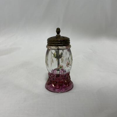 [163] ANTIQUE | Hand Painted | Salt Shaker with Agitator 