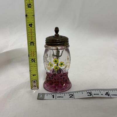 [163] ANTIQUE | Hand Painted | Salt Shaker with Agitator 