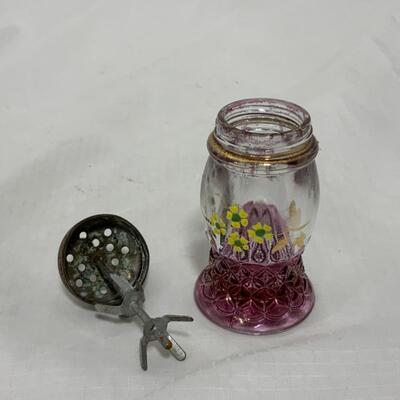 [163] ANTIQUE | Hand Painted | Salt Shaker with Agitator 