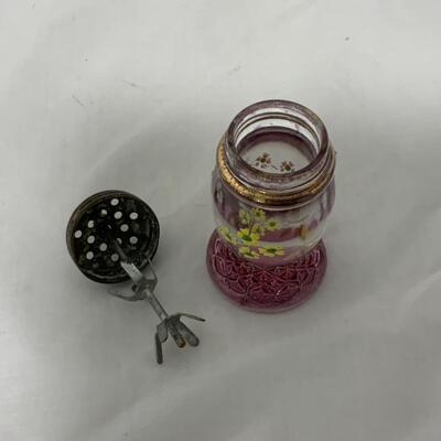 [163] ANTIQUE | Hand Painted | Salt Shaker with Agitator 