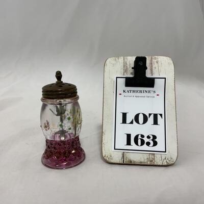 [163] ANTIQUE | Hand Painted | Salt Shaker with Agitator 