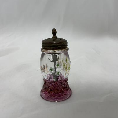 [163] ANTIQUE | Hand Painted | Salt Shaker with Agitator 