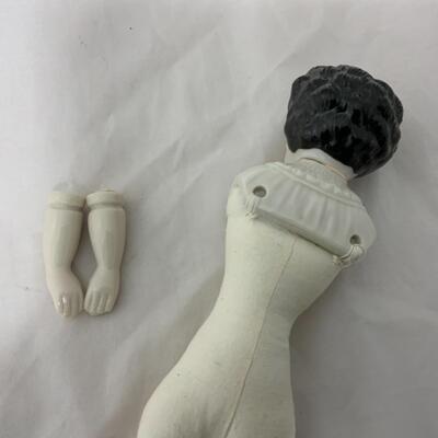 [165] VINTAGE | Ceramic Flat-Head Doll | Needs Surgery
