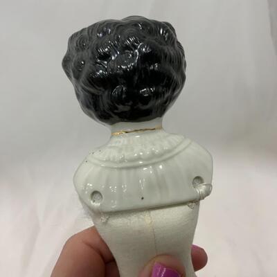 [165] VINTAGE | Ceramic Flat-Head Doll | Needs Surgery