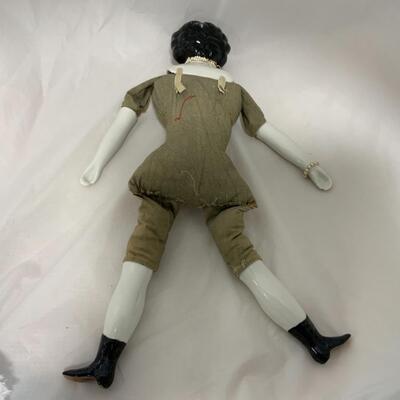 [166] VINTAGE | Black Haired Beauty | Ceramic Doll | Nice Construction