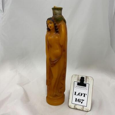 [167] VINTAGE | Nude Figure Candle | 13.25â€ Tall