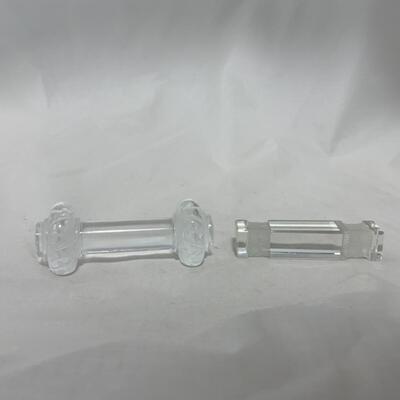 [169] VINTAGE | Crystal Knife Rests | Lalique | Baccarat