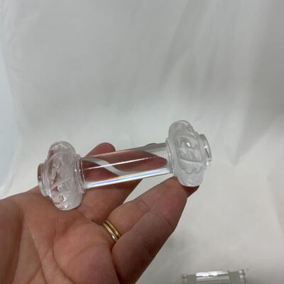 [169] VINTAGE | Crystal Knife Rests | Lalique | Baccarat