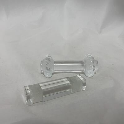 [169] VINTAGE | Crystal Knife Rests | Lalique | Baccarat