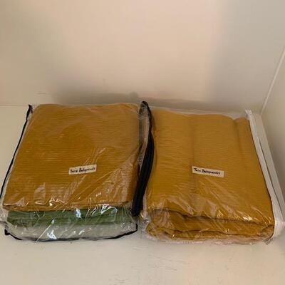 Lot 231 Group 2 Twin Bed Spreads Yellow Green