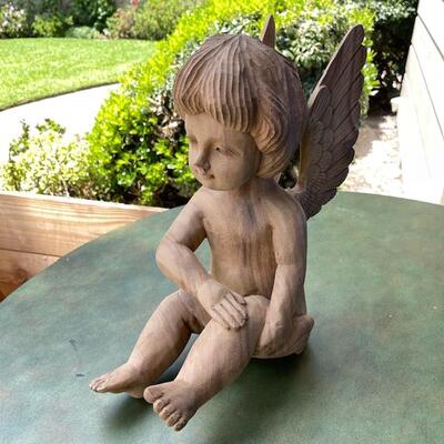 Lot 233 Wooden Carved Angel 15"