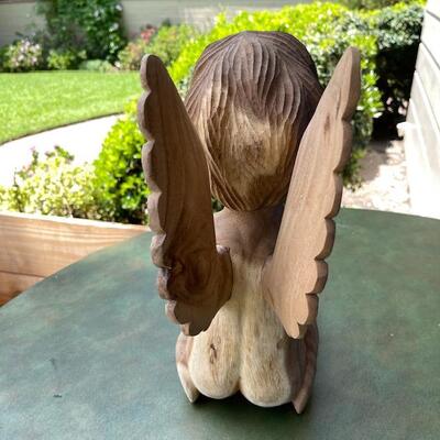 Lot 233 Wooden Carved Angel 15"