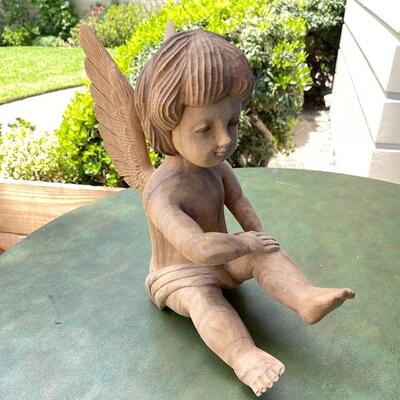 Lot 233 Wooden Carved Angel 15"