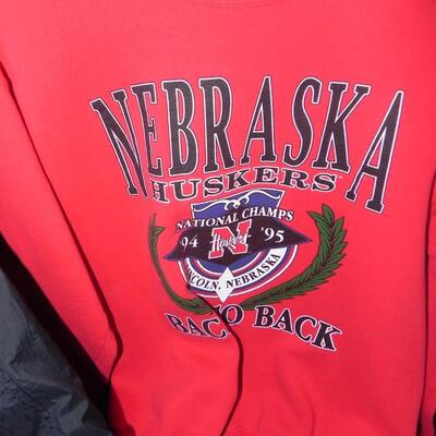 LOT 68 HUSKERS COAT AND SWEATSHIRT