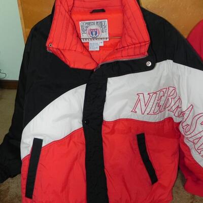 LOT 68 HUSKERS COAT AND SWEATSHIRT