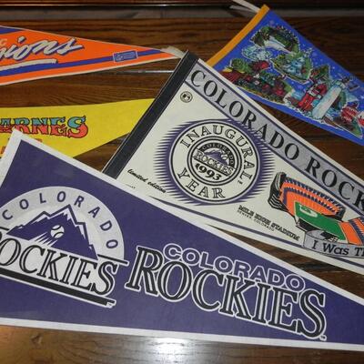 LOT 78 PENNANTS  & FRAMED 