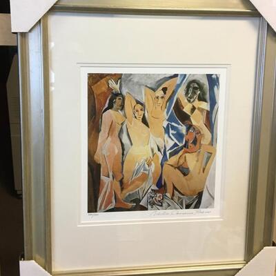 PABLO PICASSO â€œYoung Ladies of Avignonâ€ Estate Signed Numbered Litho LOT C7