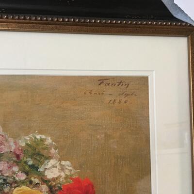 HENRI FANTIN-LATOUR â€œVase With Summer Flowersâ€ Lithograph. LOT A6