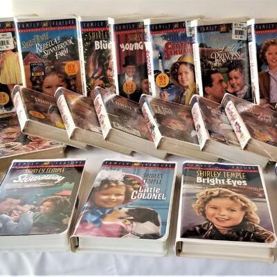 Lot #54  Large Lot of Shirley Temple VHS movies - 21 in all