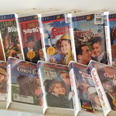 Lot #54  Large Lot of Shirley Temple VHS movies - 21 in all