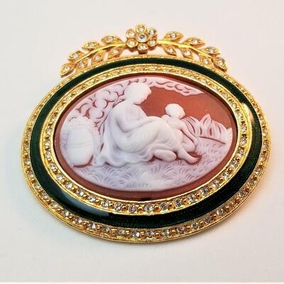 Lot #56  Lovely Joan Rivers Cameo Brooch in a Classic Style