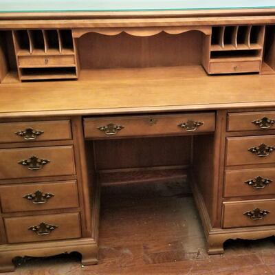 Lot #58  Contemporary Roll Top Desk - good condition