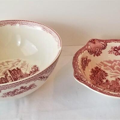 Lot #61  2 Pieces of Johnson Bros. Mulberry Transfer Ware