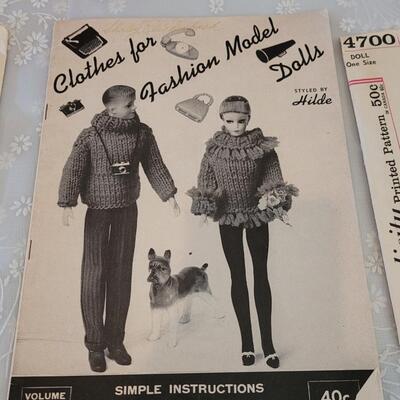 Lot 183: Vintage Barbie Doll Clothes Sewing Patterns 