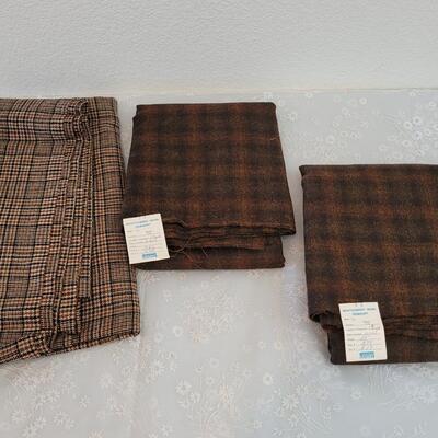 Lot 185: Wool Fabric Lot (Plaid around 2 yds.)