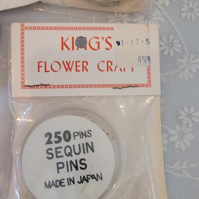 Lot 192: Sewing and Crafting Pins and Organizer Box Lot