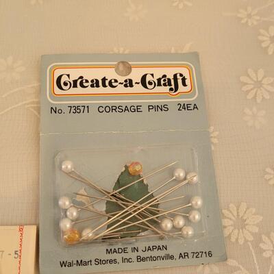 Lot 192: Sewing and Crafting Pins and Organizer Box Lot