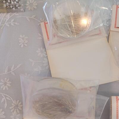 Lot 192: Sewing and Crafting Pins and Organizer Box Lot
