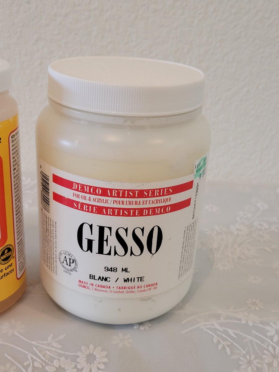 Lot 195 Gesso and Mod Podge (both more than 3/4 Full)
