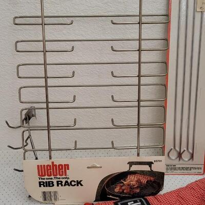 Lot 206: Assorted WEBER Grill Essentials (All New Except Mitts)
