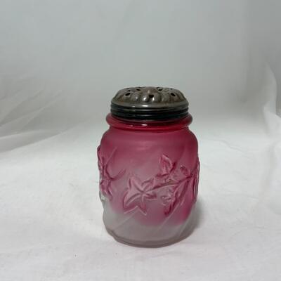 [172] ANTIQUE | 1890s | Northwood | Royal Ivy Frosted Sugar Shaker