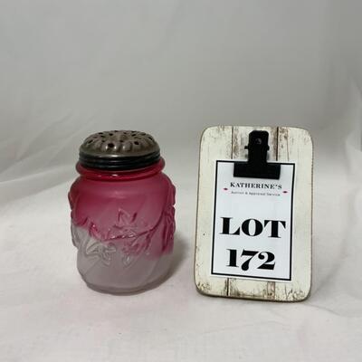 [172] ANTIQUE | 1890s | Northwood | Royal Ivy Frosted Sugar Shaker