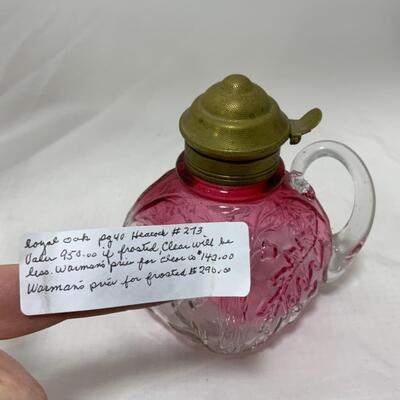 [173] ANTIQUE | 1890s | Northwood | Royal Ivy Stained Glass Syrup