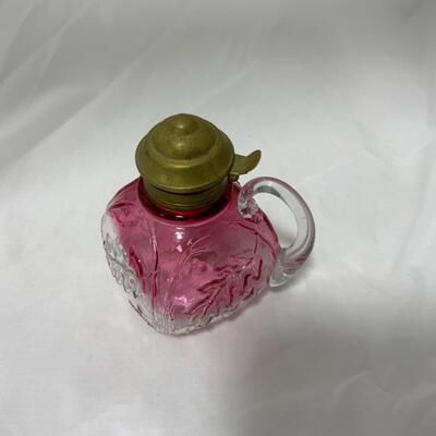 [173] ANTIQUE | 1890s | Northwood | Royal Ivy Stained Glass Syrup