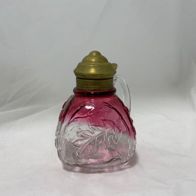 [173] ANTIQUE | 1890s | Northwood | Royal Ivy Stained Glass Syrup