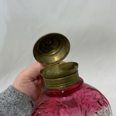 [173] ANTIQUE | 1890s | Northwood | Royal Ivy Stained Glass Syrup