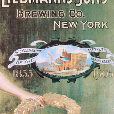 Vintage 11 x 15 Beer Poster. S. LIEBMANNâ€™S SONS Brewing Company New York