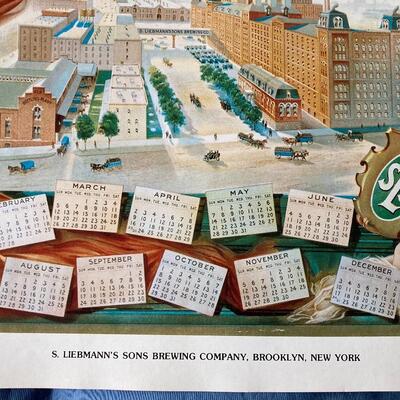 Vintage 11 x 15 Beer Poster. S. LIEBMANNâ€™S SONS Brewing Company New York