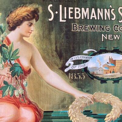 Vintage 11 x 15 Beer Poster. S. LIEBMANNâ€™S SONS Brewing Company New York