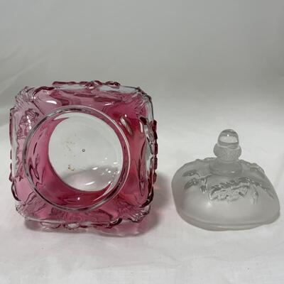 [174] ANTIQUE | 1890s | Northwood | Royal Ivy Frosted & Clear | Covered