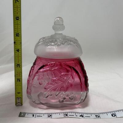 [174] ANTIQUE | 1890s | Northwood | Royal Ivy Frosted & Clear | Covered