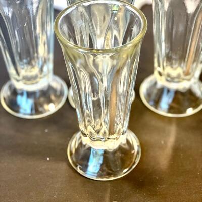Mid Century Glass Parfait Sundae IceCream Set