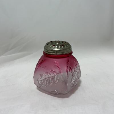 [178] ANTIQUE | 1890s | Northwood | Royal Ivy Frosted | Sugar Shaker