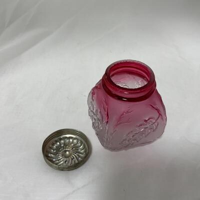 [178] ANTIQUE | 1890s | Northwood | Royal Ivy Frosted | Sugar Shaker