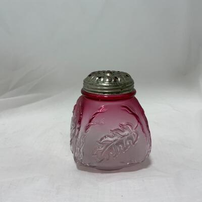 [178] ANTIQUE | 1890s | Northwood | Royal Ivy Frosted | Sugar Shaker