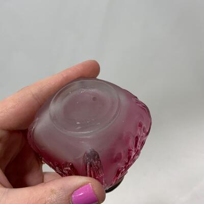 [179] ANTIQUE | 1890s | Northwood | Royal Ivy Frosted & Clear | Salt & Pepper